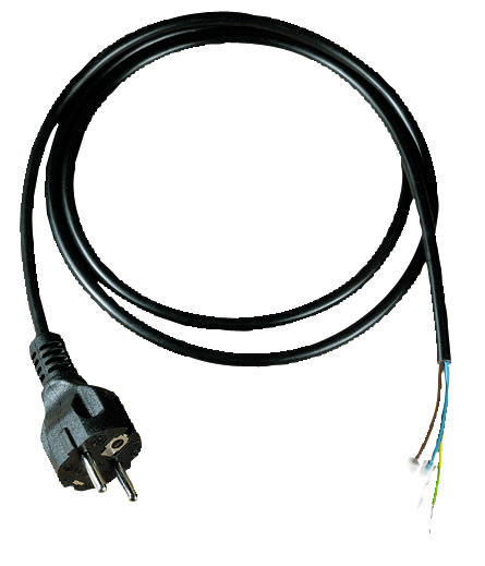 hardop Verschrikkelijk blootstelling 1.5 Mtr.Kabel 3 x 1 + stekker - Snoer met aangegoten stekker - Eupen Cable