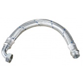 slang met metaal om vlechting. 500 MM WARTEL HAAKS 1''