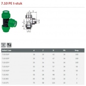 PE T-stuk 16 mm.
