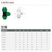 PE Verloop T-stuk 40x32x40