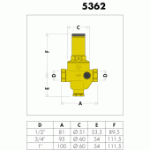 Drukverminderaar / reduceerventiel 2x1/2